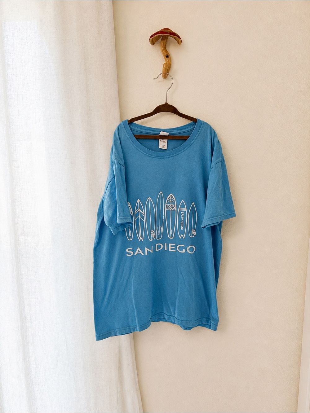 Fruit of the Loom Blue "San Diego" Surfboard Graphic Tee